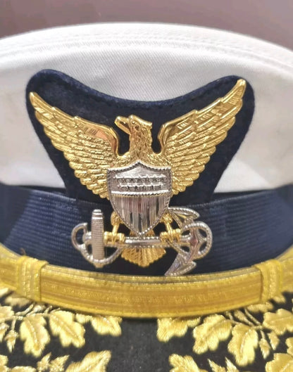 SOLD! Post War US Navy Admiral’s Summer Visor Cap