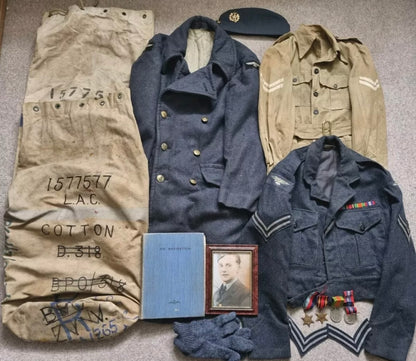 SOLD! Fantastic WW2 RAF Uniform Set to Corporal Arthur Norman Cotton, with Medals.