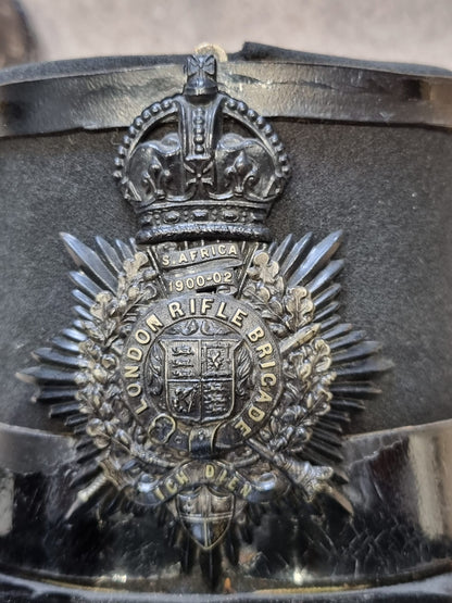 Pre WW1 (Edwardian) 5th London Rifle Brigade Shako, With Tin