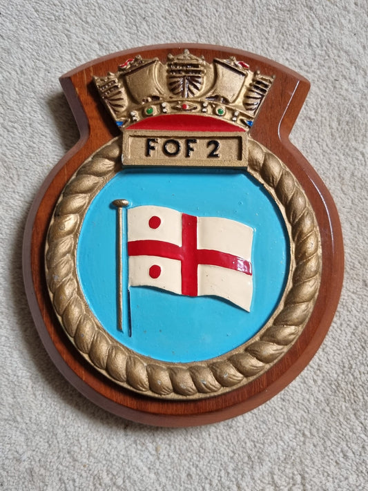 Post War Royal Navy Flag Officer's (Rear Admiral's) 2nd Flotilla Plaque