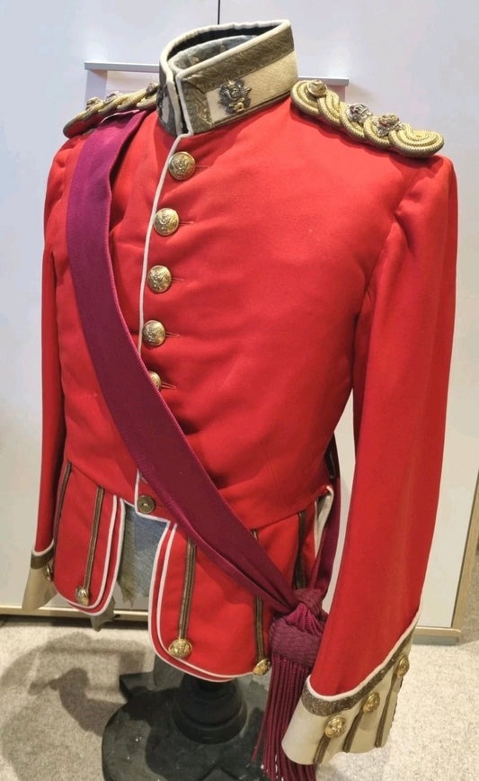 SOLD! Pre-WW1 (Edwardian) Highland Light Infantry Lieutenant Colonel’s Doublet & Burgundy Sash.