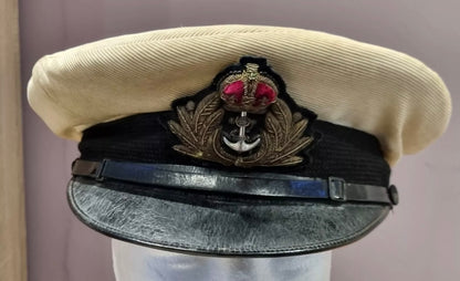 SOLD! WW2 Royal Navy Visor Cap With Cover