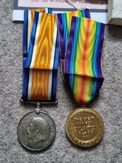 WW1 British Medal Duo to Acting Corporal Herbert G Fulcher- Royal Army Medical Corps