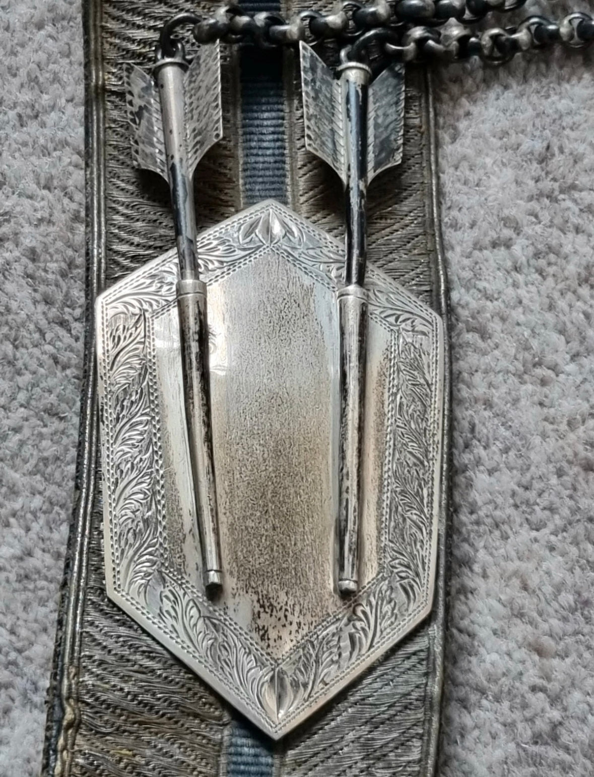 SOLD! Fantastic Victorian British Army Solid Silver Dress Crossbelt & Pouch