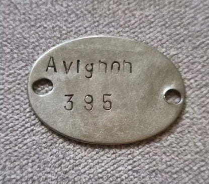 SOLD! 1915 Pattern WW1 French Army Dog Tag for Albert Carbonnel