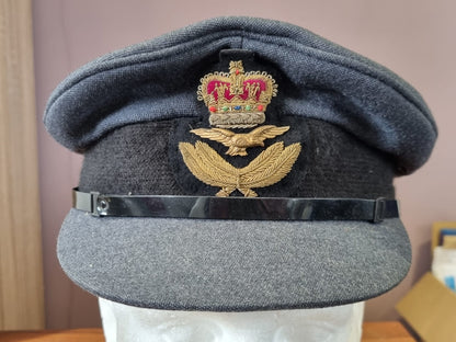 Post War RAF Officer’s Visor Cap named to Flight Lieutenant Brunsden