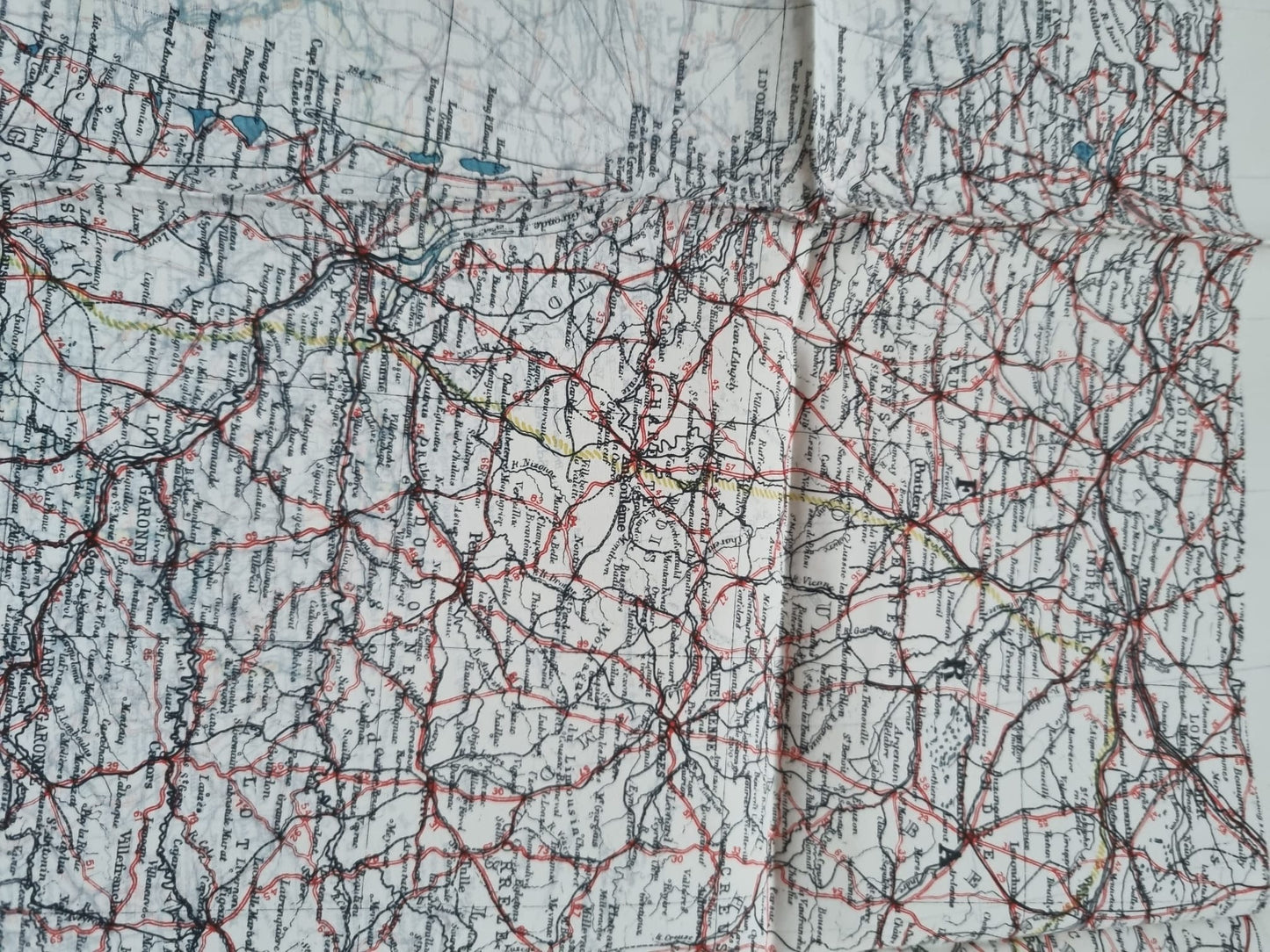 SOLD! WW2 SOE Double Sided Silk Escape Map, C & D of France, Spain, Belgium and the Netherlands