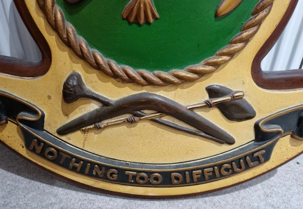 SOLD! Huge Unique Royal Australian Navy Plaque for HMAS Platypus (Submarine Base)