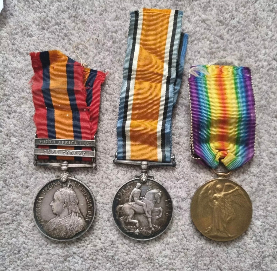 SOLD! Boer War Queen’s South Africa Medal & WW1 Medal Group to Joseph Burgess, Younghusbands Horse & Kings Shropshire Light Infantry- WIA