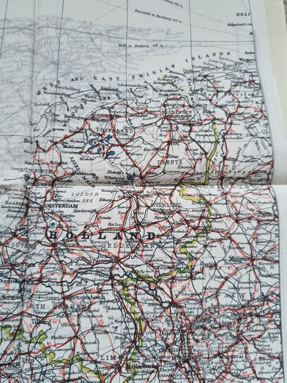 SOLD! WW2 SOE Double Sided Silk Escape Map, C & D of France, Spain, Belgium and the Netherlands