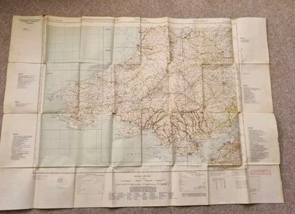 SOLD! WW2 German Operation Sealion Map of South Wales (Folder 7)