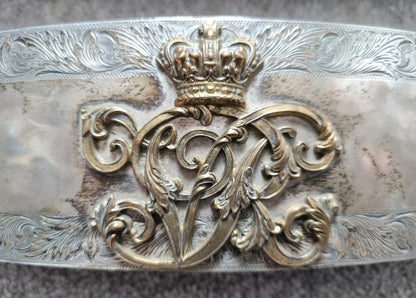 SOLD! Fantastic Victorian British Army Solid Silver Dress Crossbelt & Pouch
