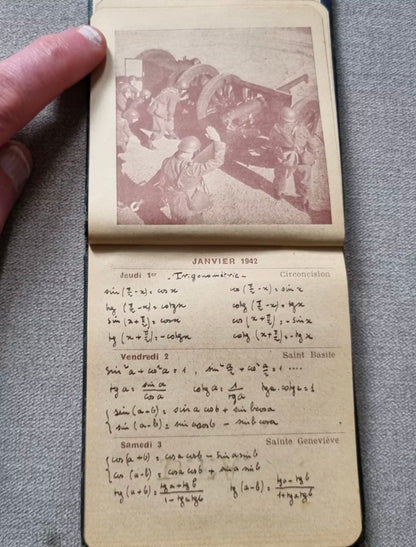 SOLD! Rare WW2 French Vichy Diary, "Agenda de Armée Nouvelle 1942"