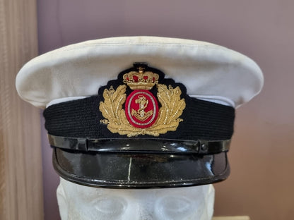 SOLD! Post War Danish Navy Officer’s Visor Cap used on DMS ‘Laxen’ Minehunter