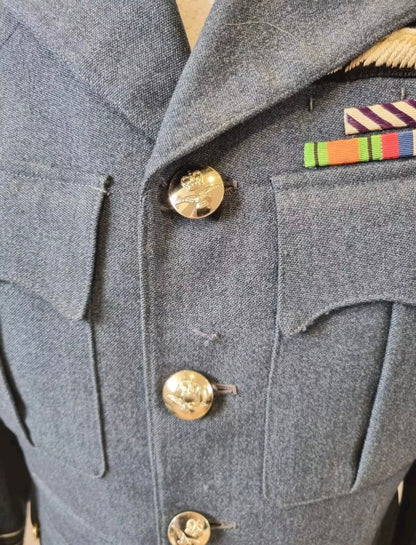 SOLD! 1950s RAF Tunic named to Squadron Leader John Anthony Logan (Jack) Currie DFC