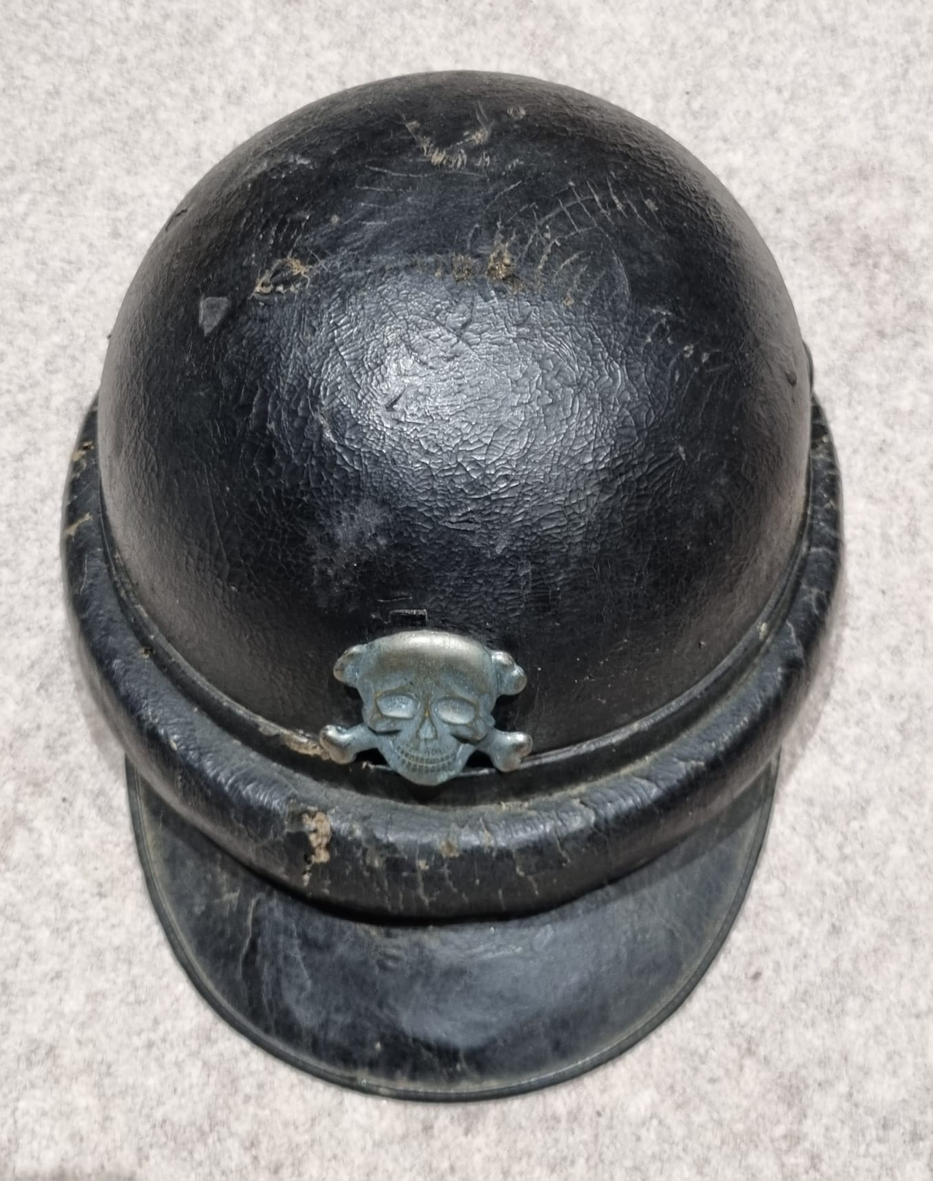 Rare WW2 Italian MVSN/GNR Armoured ‘M’ Brigade Motorcyclist’s Helmet