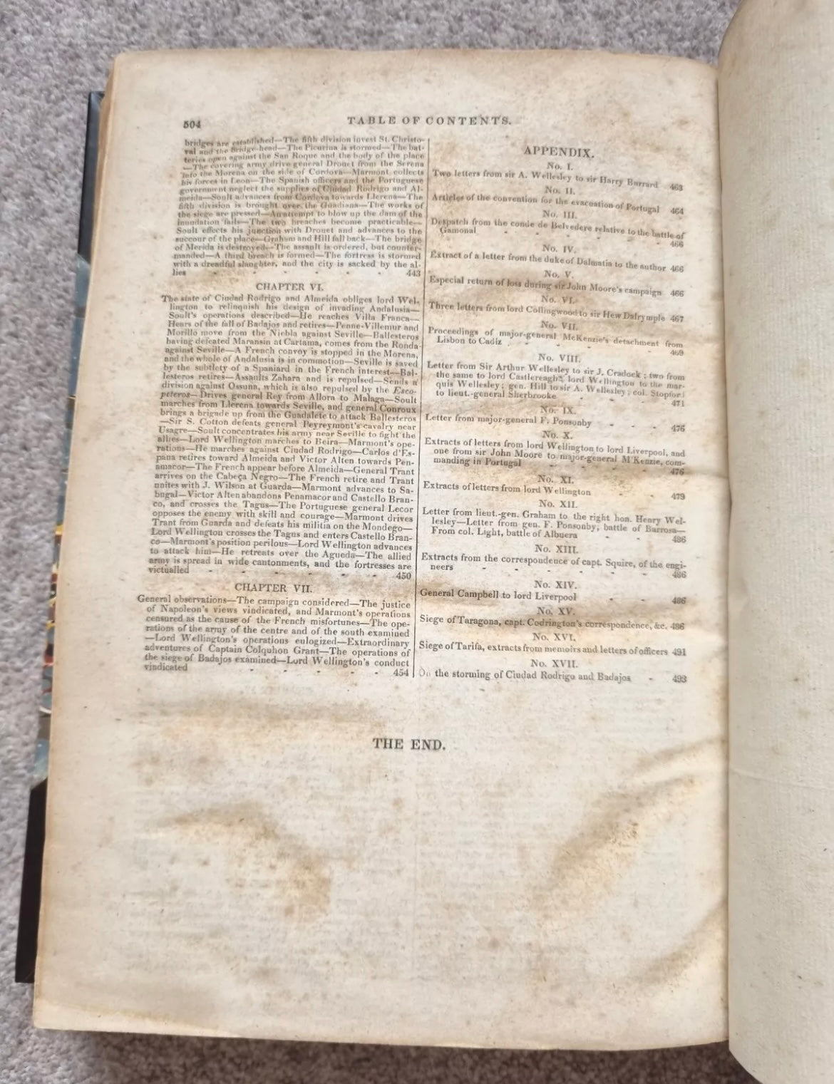 History Of The War In The Peninsula by W.F.P Napier 1836, 1st Edition, Rebound