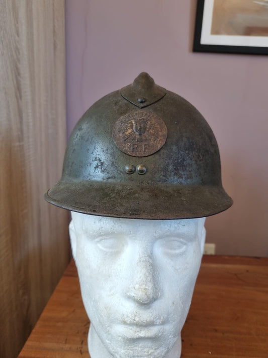 WW2 French M26 ‘Adrian’ Helmet for a Motorised Machine Gun Car Unit (Reconnaissance)