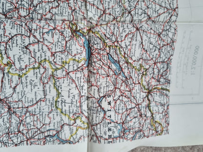 SOLD! WW2 SOE Double Sided Silk Escape Map, C & D of France, Spain, Belgium and the Netherlands