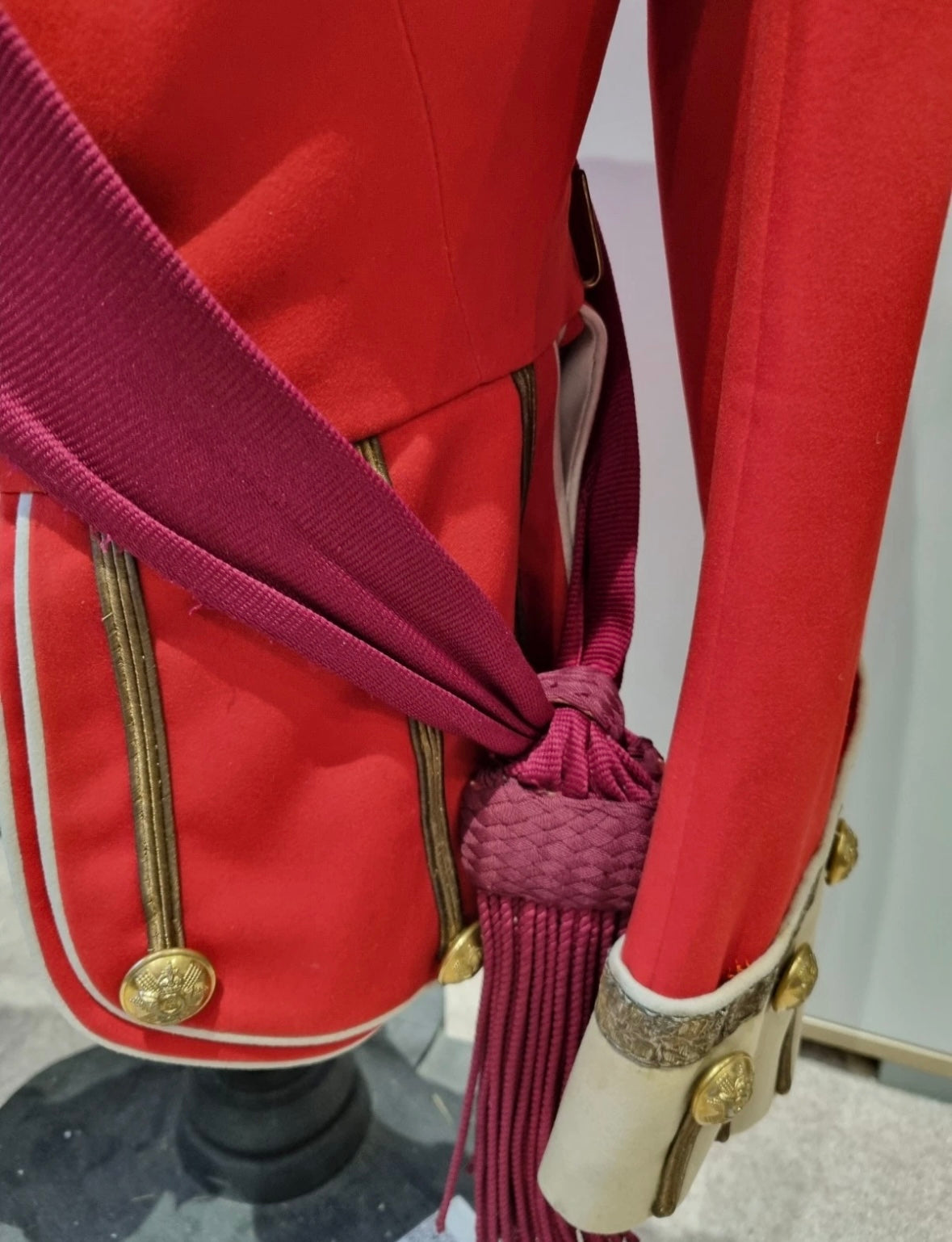SOLD! Pre-WW1 (Edwardian) Highland Light Infantry Lieutenant Colonel’s Doublet & Burgundy Sash.