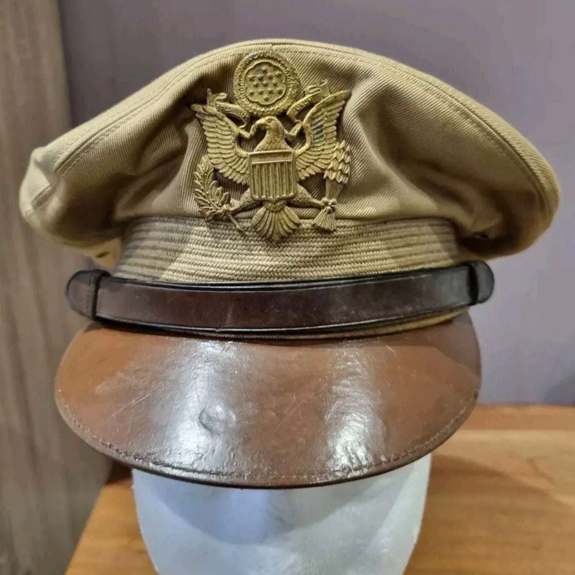 SOLD! WW2 US Army Air Corps Officer’s Summer Visor Cap