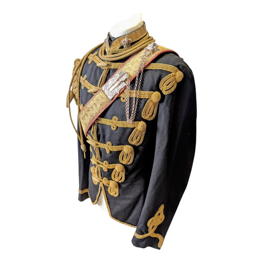 SOLD! Beautiful Victorian 11th Hussars Full Dress Frogged Jacket & Crossbelt 1870-80 Zulu War period