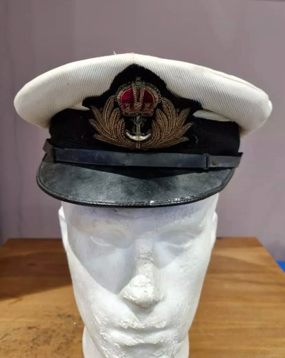 SOLD! WW2 Royal Navy Visor Cap with Cover