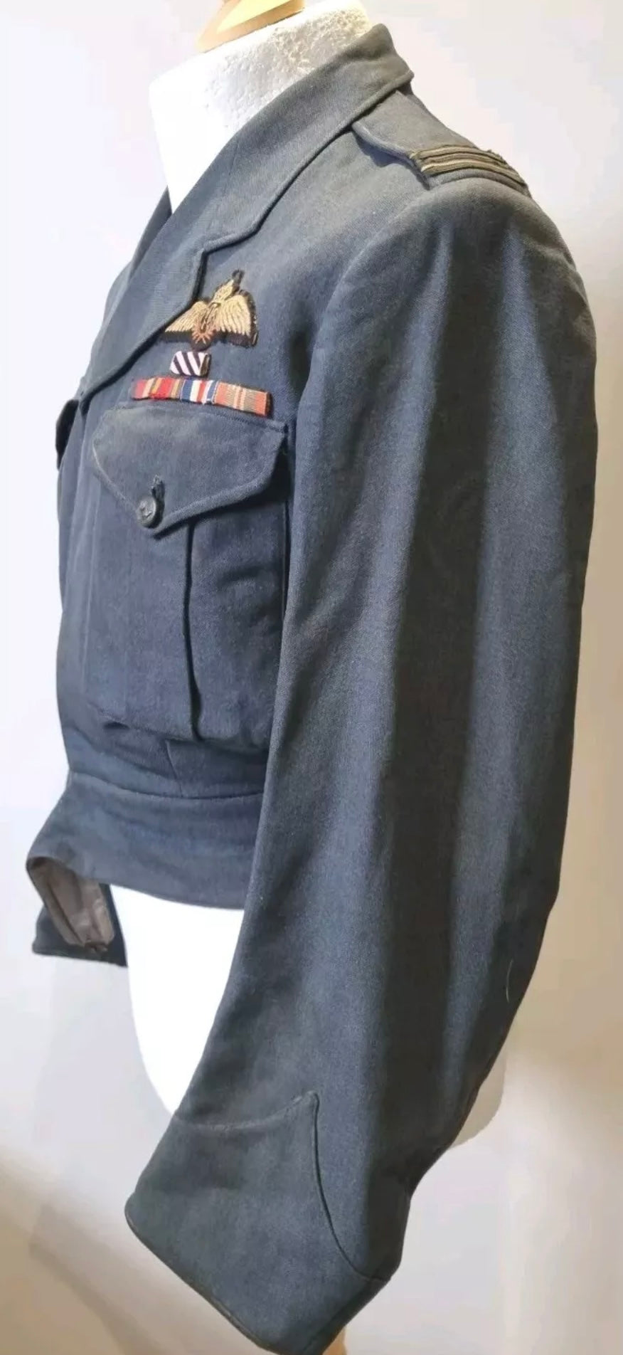 SOLD! WW2 Era RAF Battledress to a Flight Lieutenant with Medal Bar. Attributed to Adam Thomas Dugdale (Tom) DFC