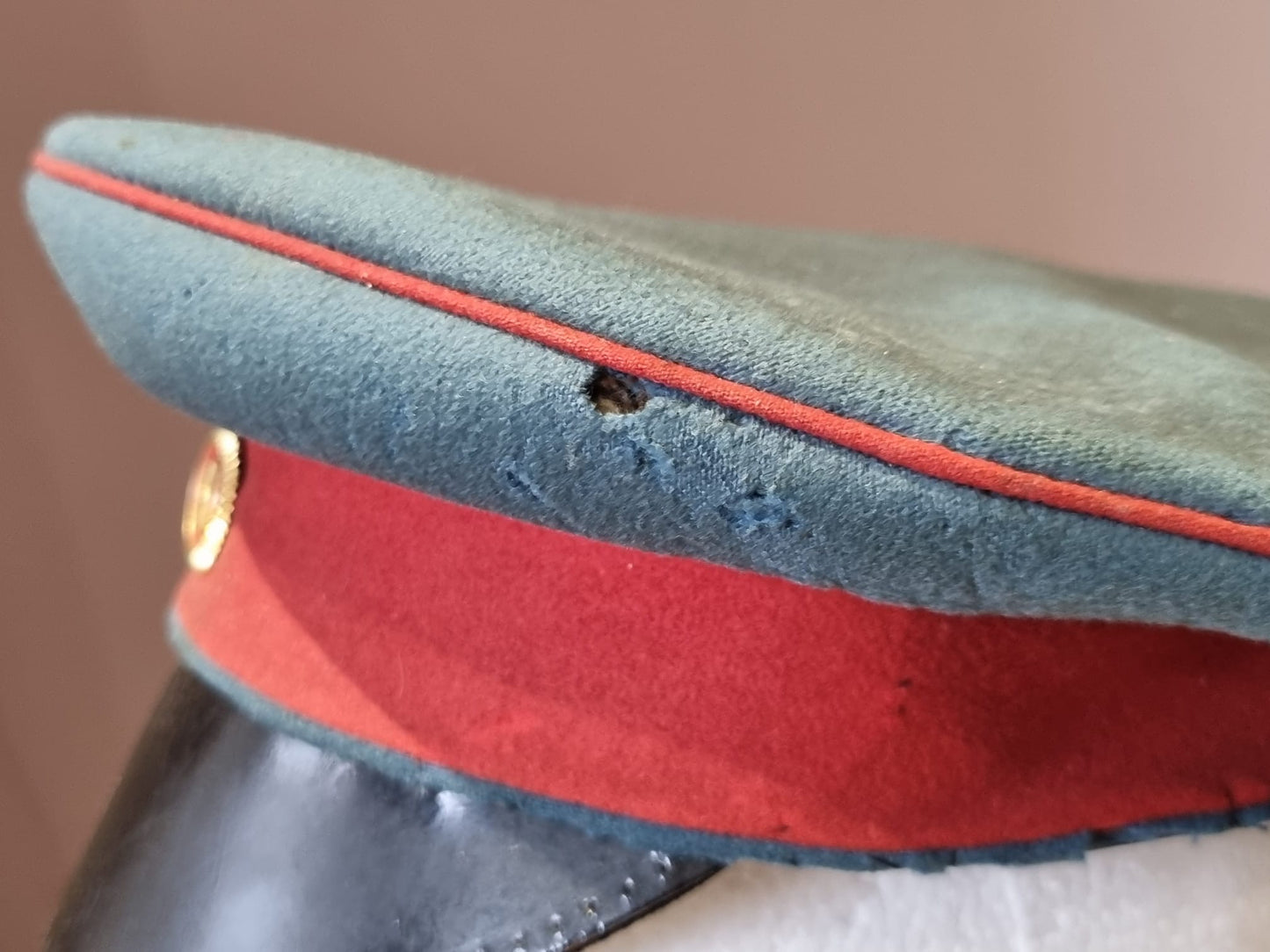 SOLD! Early WW1 Imperial German Baden Infantry NCO’s Visor Cap (Field Repaired Visor)