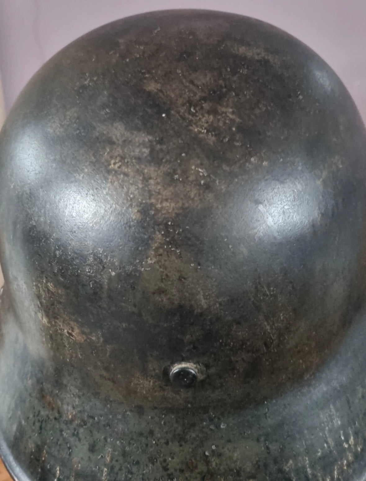 SOLD! WW1 German M16 Transitional Helmet, with 1930s Remnant Decals and Camo Paint (Repro Liner & chinstrap)