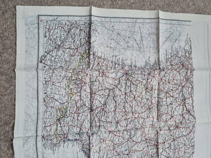 SOLD! WW2 SOE Double Sided Silk Escape Map, C & D of France, Spain, Belgium and the Netherlands