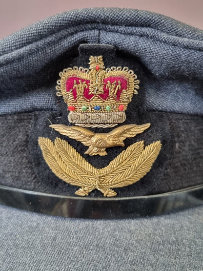 Post War RAF Officer’s Visor Cap named to Flight Lieutenant Brunsden