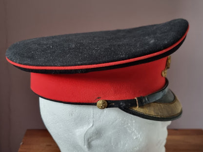 SOLD! Pre WW1 (Edwardian/Victorian) Royal Artillery Major’s Visor Cap and Tin