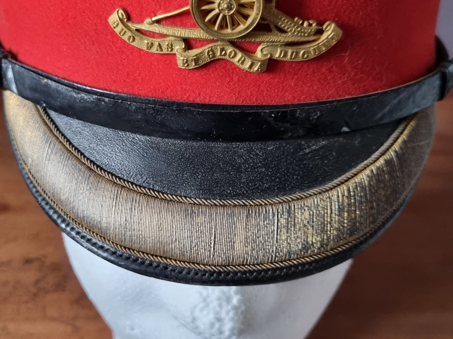 SOLD! Pre WW1 (Edwardian/Victorian) Royal Artillery Major’s Visor Cap and Tin