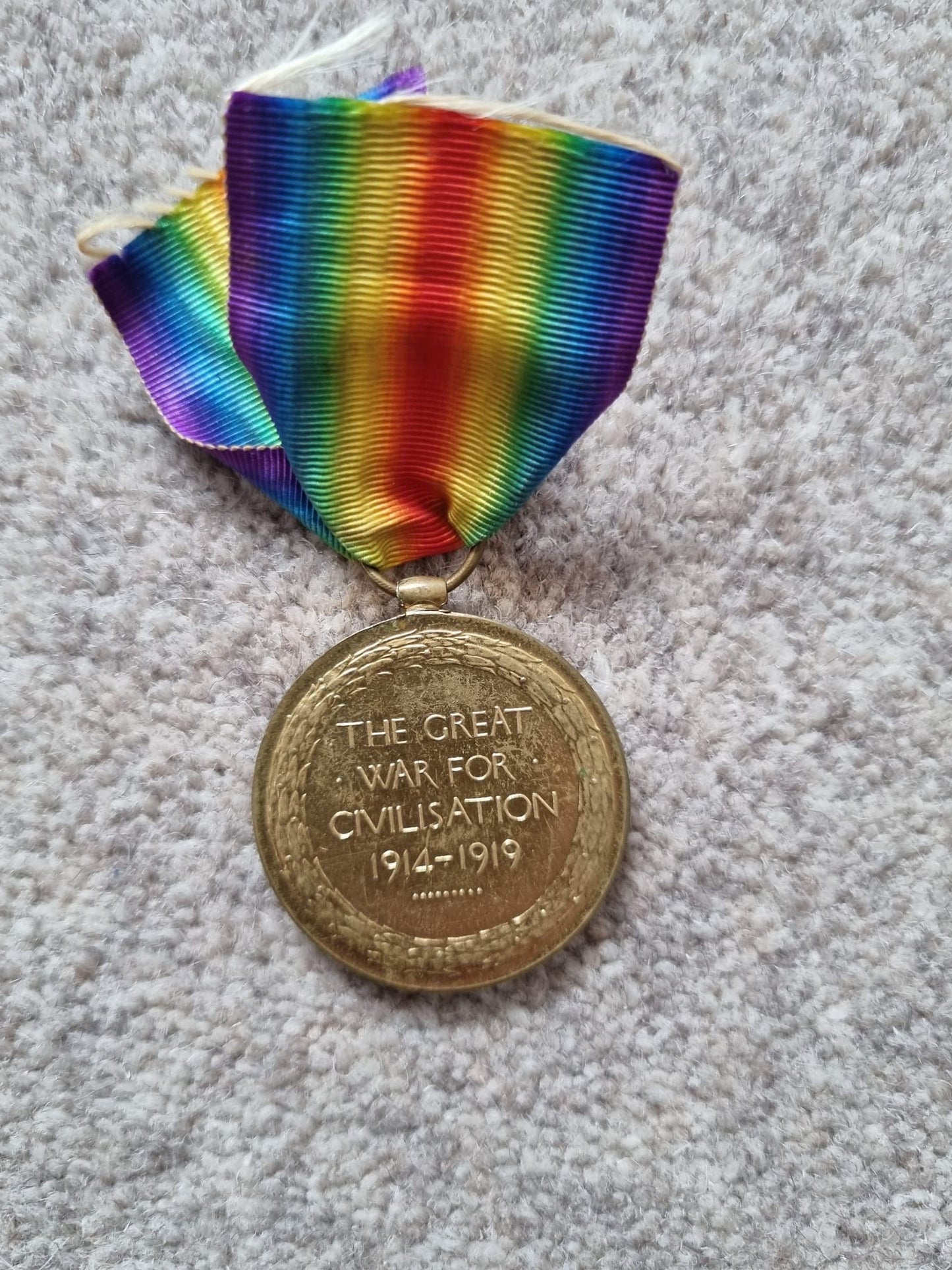 SOLD! WW1 British Victory Medal to Private Gilbert Evans- 2/8th (Leeds Rifles) West Yorkshire Regiment, KIA on the Hindenburg Line