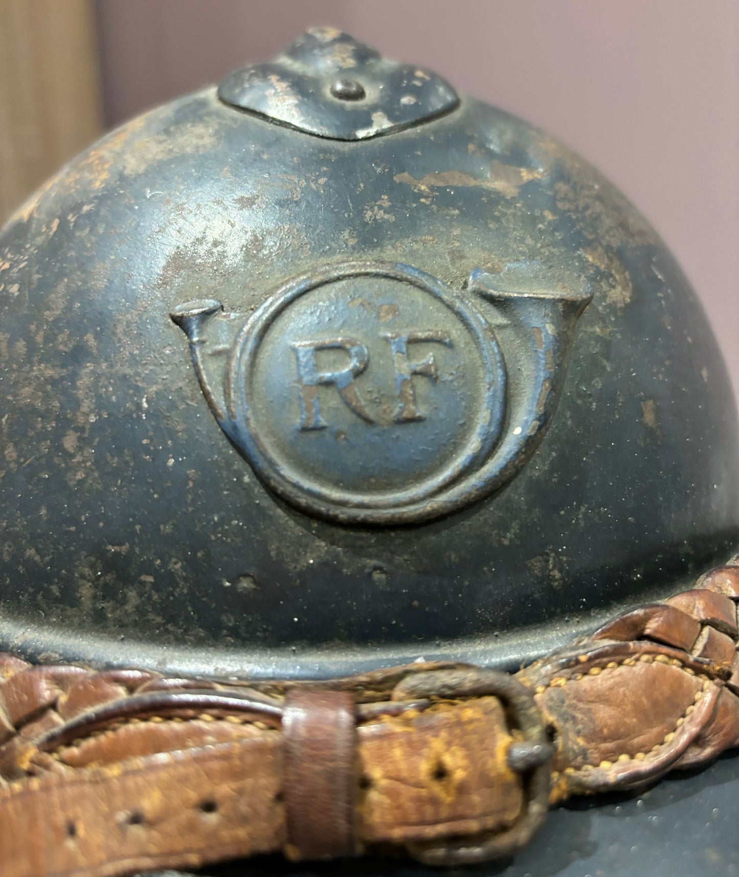 WW1 French Chasseur Officer’s M15 ‘Adrian’ Helmet