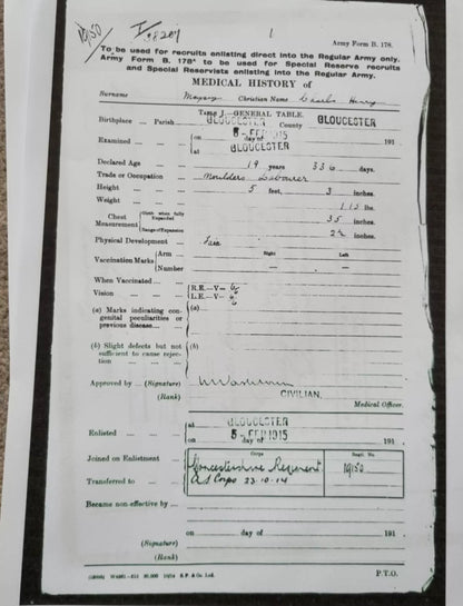 SOLD! WW1 British Medal Trio to Driver Charles Henry Maysey, Discharged for Defective Teeth- 53rd Field Ambulance, Army Service Corps