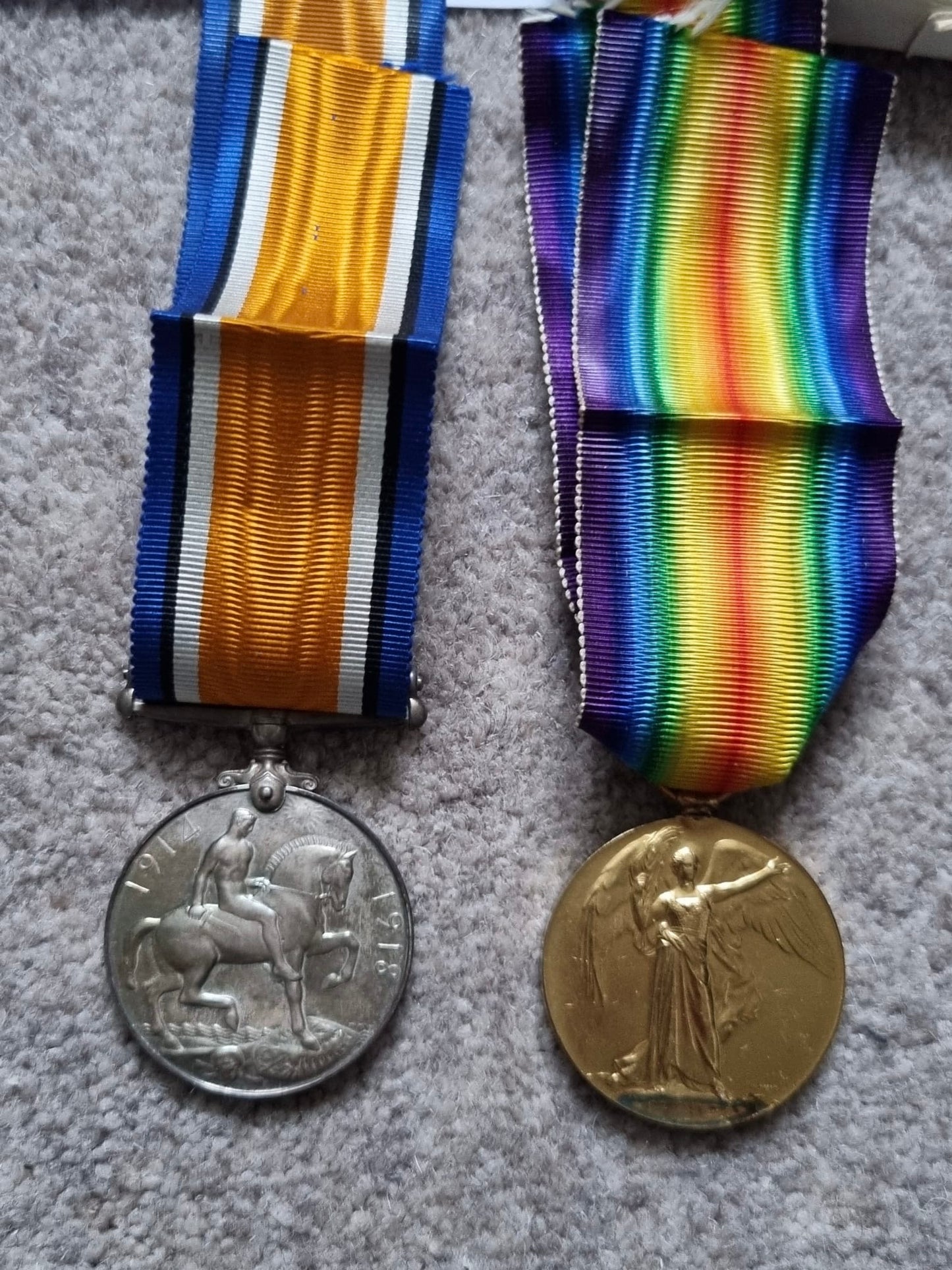 WW1 British Medal Duo to Acting Corporal Herbert G Fulcher- Royal Army Medical Corps