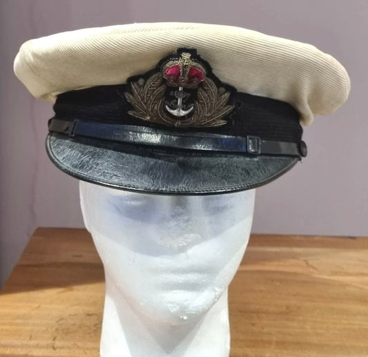 SOLD! WW2 Royal Navy Visor Cap With Cover