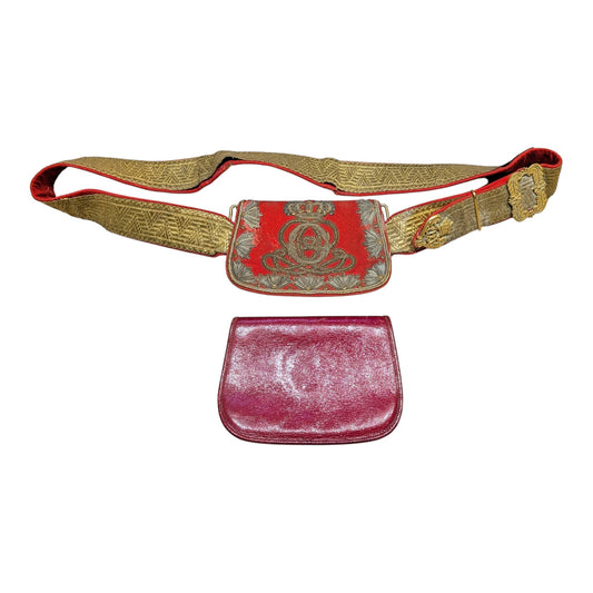 Victorian 7th Hussars CrossBelt & Bullion Wire Pouch & Leather Cover