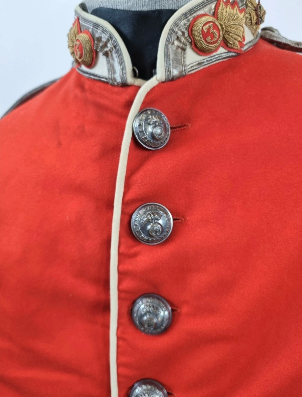 SOLD! Superb 1880 Victorian 3rd Durham Fusiliers Scarlet Tunic & Sash