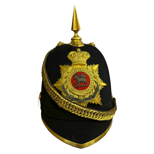 Victorian Queen’s Royal West Surrey Regiment Officer’s Home Service Helmet
