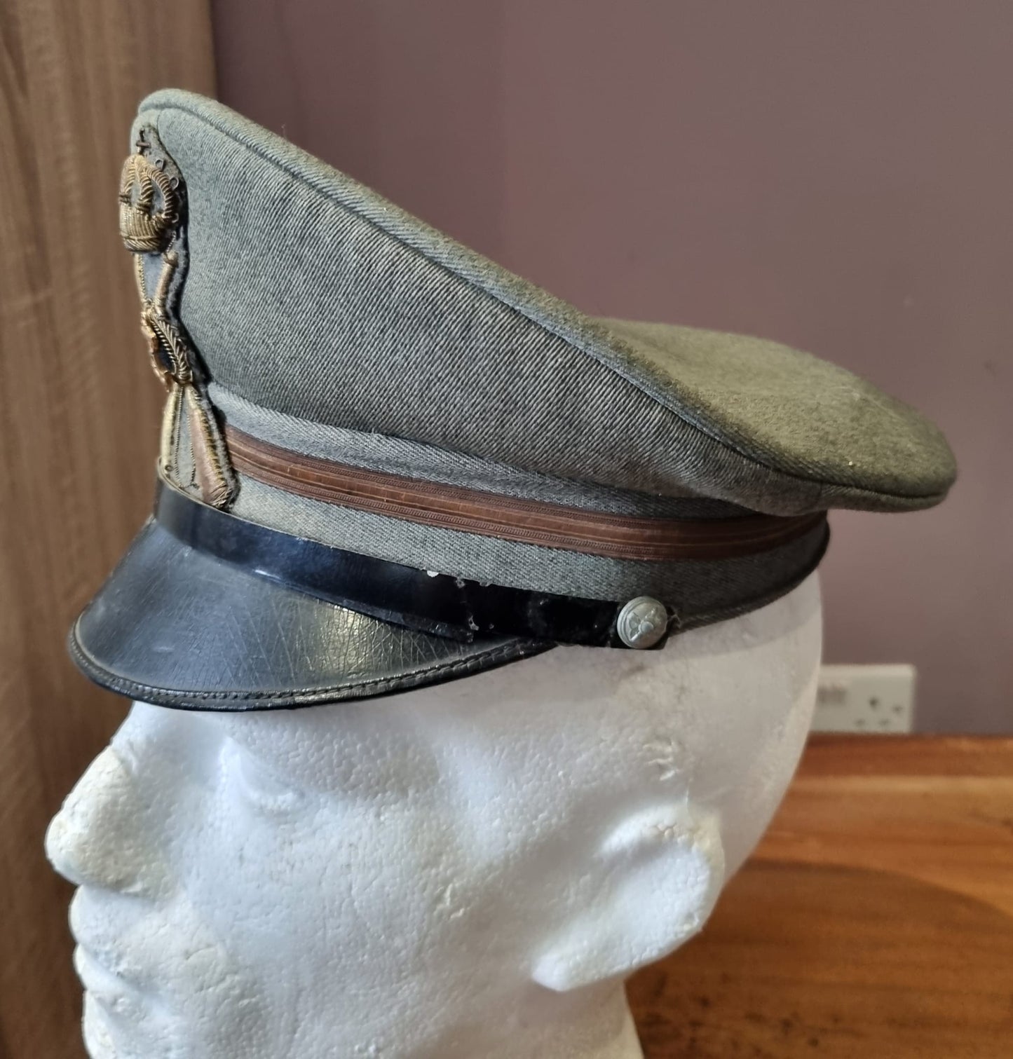 Rare WW2 Italian ‘San Marco’ Regiment Sub-Lieutenant’s Visor Cap (Marines)