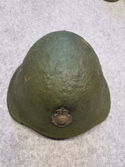 SOLD! WW2 Danish Civil Defence M23/41 Helmet, Converted to Danish Army