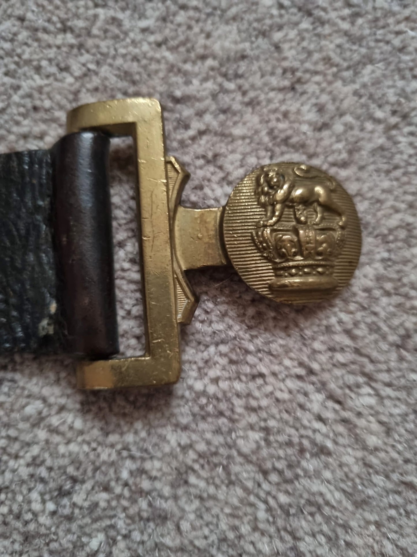 SOLD! Victorian Royal Marines Leather Belt and Buckle