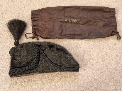 SOLD! Pre WW1 British Army Other Ranks Sealskin Busby to the 5th (Rifle) Battalion, King's Liverpool Regiment, With Bag