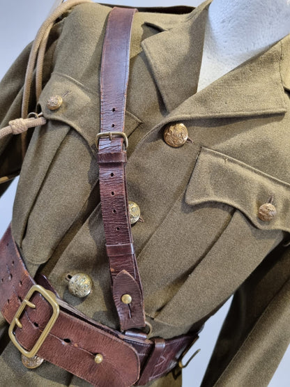 SOLD! WW2 British Army Captain’s Jacket and Sam Browne Belt, Dated 1939