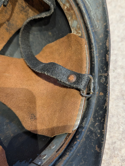 Rare WW2 Dutch City Of  Gorinchem M15 Adrian Burgerwacht Militia Helmet