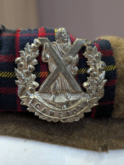 WW2 Cameron Highlanders General Service Cap Dated 1945