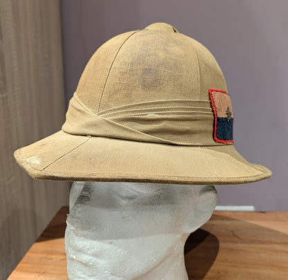 WW2 British Army Indian General Headquarters Pith Helmet Dated 1942